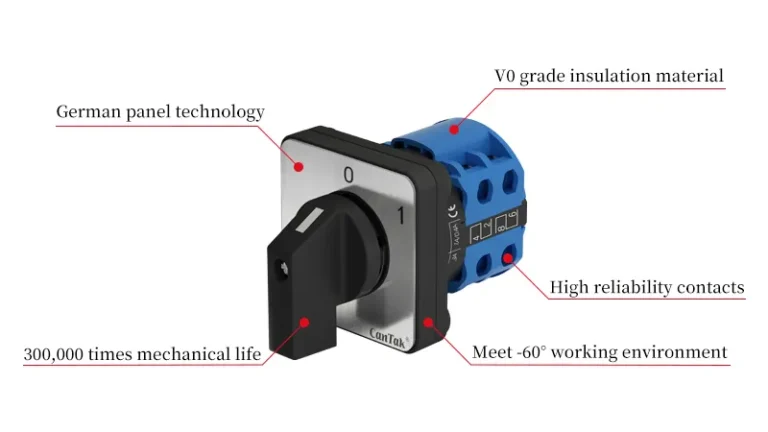 Three-position rotary switch electrical symbol