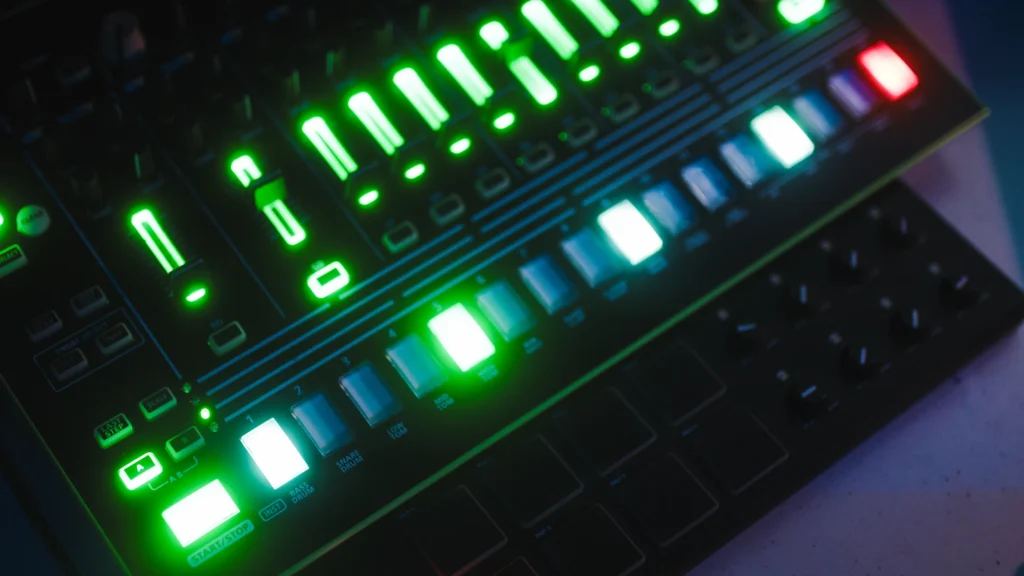 music-producer-working-on-drum-machine