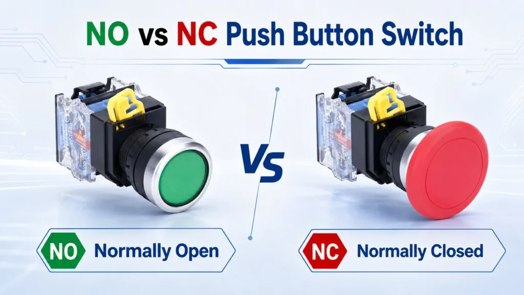 01 no vs nc push button switch