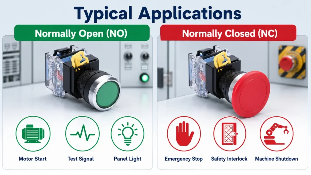 03 no nc push button applications