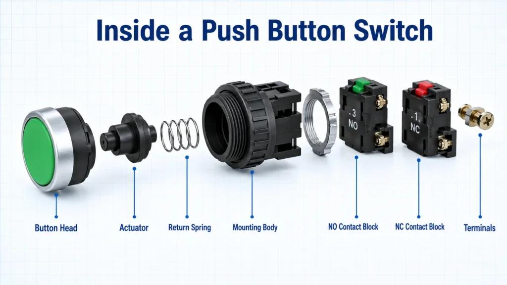 04 push button switch internal structure