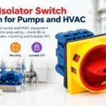 LW30 rotary isolator switch in a pump and HVAC plant room
