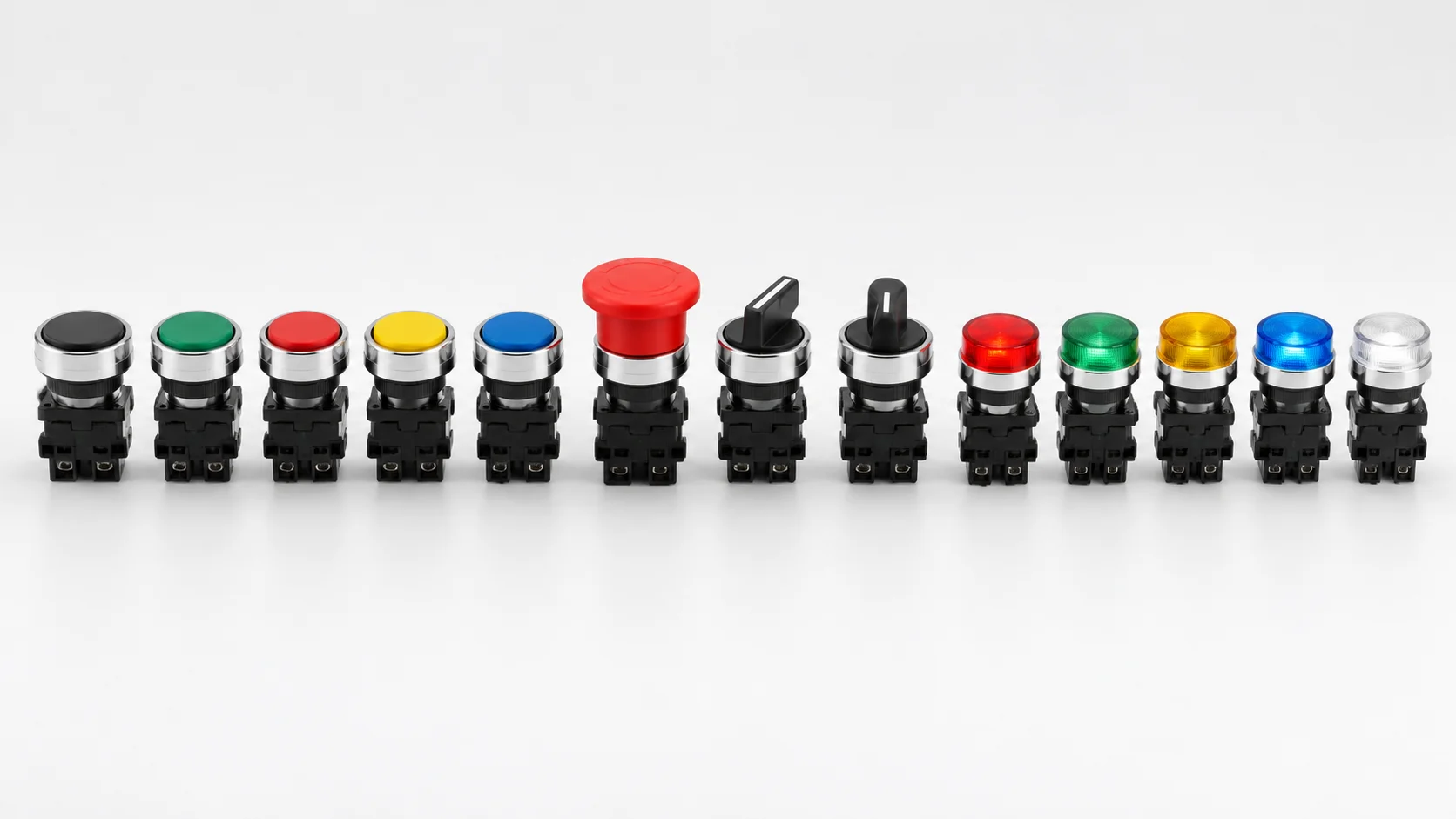 Push button switches and signal lamps